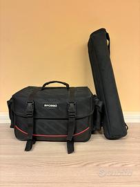 Treppiede e borsa fotografica
