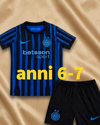 Maglia e pantaloncino Inter 2026 6-7 anni nuovo