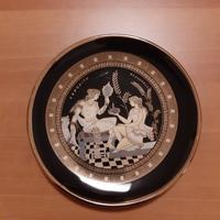 Piatto greco dipinto a mano oro