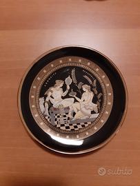 Piatto greco dipinto a mano oro