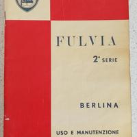 Lancia Fulvia  " Uso e manutenzione" 