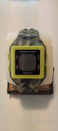 orologio Queen Watch unisex cinturino camouflage