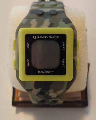 orologio Queen Watch unisex cinturino camouflage
