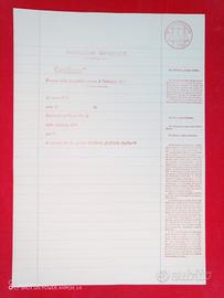 Carta bollata vergine Casellario 1986