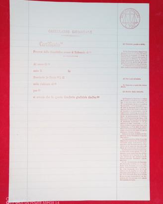 Carta bollata vergine Casellario 1986