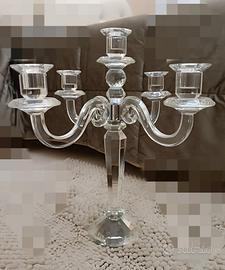 Candelabro in cristallo 5 fiamme Hervit Creations