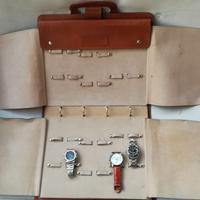borsa porta orologi in cuoio