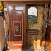 Mobile d’ingresso vintage appendiabiti a scomparsa