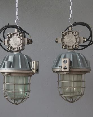 VECCHIA LAMPADA INDUSTRIALE RESTAURATA