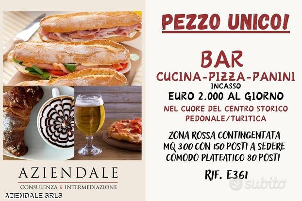 Bar con pizza e cucina-turistico 2.000 giorno