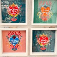 Quadretti cuore con dedica