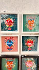 Quadretti cuore con dedica