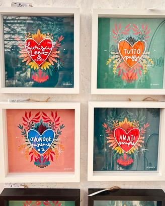 Quadretti cuore con dedica