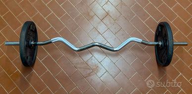 Bilanciere Curl e pesi 20kg