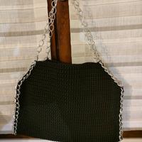 Borsa handmade uncinetto falabella nera