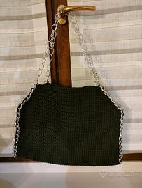 Borsa handmade uncinetto falabella nera