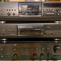 Luxman amplifier + Technics cassette e CD