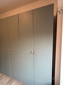 Cabina armadio IKEA PAX 3 m, ante verde salvia
