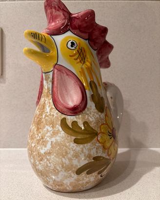 Brocca in ceramica umbra dipinta a mano di Gubbini
