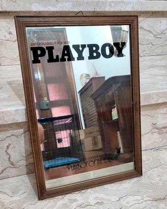 Specchio Playboy vintage con cornice anni '80/'90