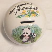 Salvadanaio in ceramica decorata Ambrogio Pozzi