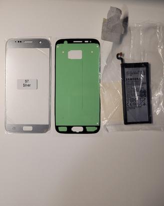 Kit Cover + Batteria Samsung S7 Silver