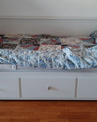 Struttura letto divano/3 cassetti, bianco,80x200