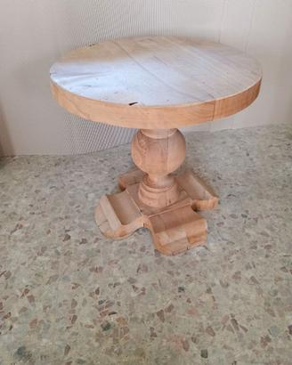 3 Tavolini rotondi in legno