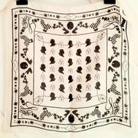 Bandana foulard seta sagome profilo Karl Lagerfeld