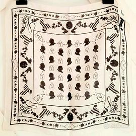 Bandana foulard seta sagome profilo Karl Lagerfeld