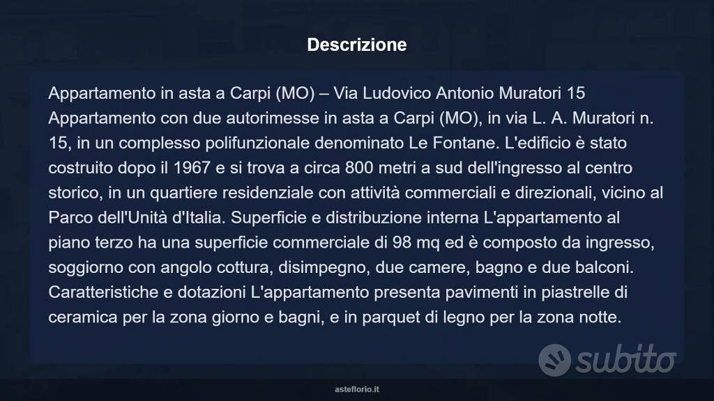 Appartamento – Carpi, Quartirolo - Altro