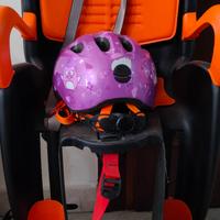 seggiolino bici + casco 