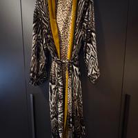 Vestaglia in seta leopardata Roberto Cavalli