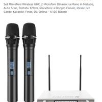Set Microfoni Wireless UHF Talomen K120