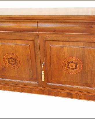 Credenza madia due porte con intarsio in noce