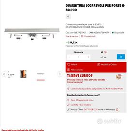 Kit scorrevole per porte invisibile H-80-900

Wurt