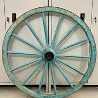 Antica ruota da carro legno/ferro fine '800