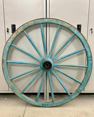 Antica ruota da carro legno/ferro fine '800