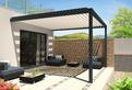 Pergola bioclimatica addossata cm. 300x200 sporg.