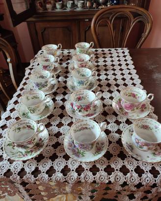 Royal Albert flower of the month, set completo