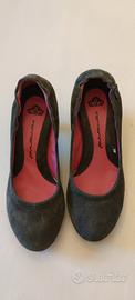 Scarpe La Fornarina camoscio grigio n.37 tacco 5