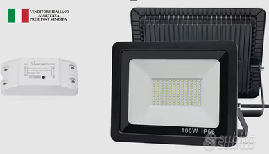 Faro led 100w SUNRISE+interruttore wifi relè Tuya
