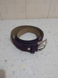 Cintura in pelle scamosciata viola