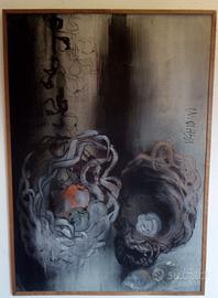 Olio su tela anni 60 con cornice