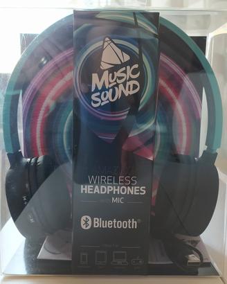 Cuffie bluetooth music sound 