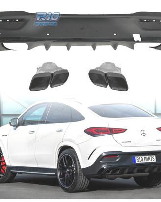DIFFUSORE MERCEDES C167 COUPE 20- LOOK GLE 63 NERO