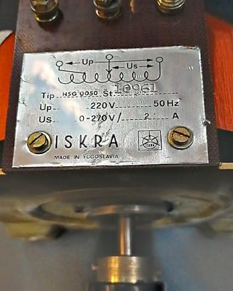 Autotrasformatori regolabili VARIAC 500 VA ISKRA