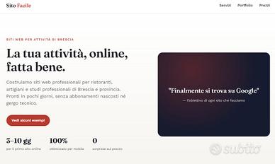Creazione siti web per parrucchieri, idraulici e p