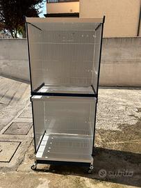 N.2 voliere Italgabbie 80x80x55 + accessori