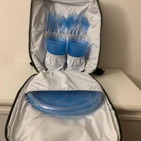 Zaino termico da campeggio con set di posate